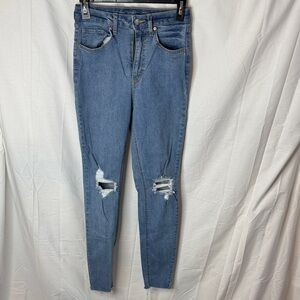 wild fable Distressed Skinny Jeans in Medium Blue